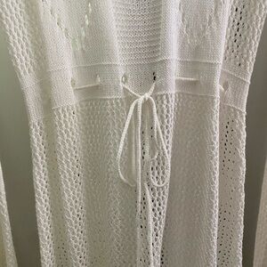 Sorbet White Crochet Openwork Beach Tunic
